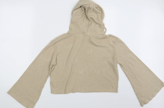 Chelsea Peers Womens Beige Pullover Hoodie Size M