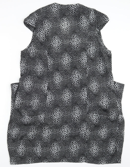 Yours Womens Black Polka Dot Basic Blouse Size 10