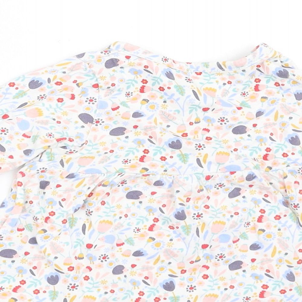 Marks and Spencer Girls White Floral A-Line Size 3-6 Months