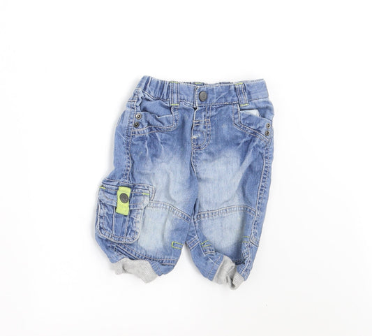 Marks and Spencer Boys Blue Denim Jogger Jeans Size 3-6 Months