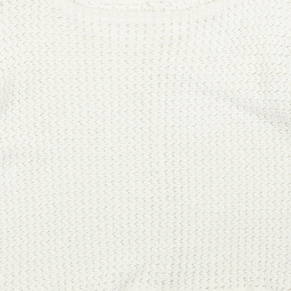 River Island Womens White Pullover Jumper Size 8