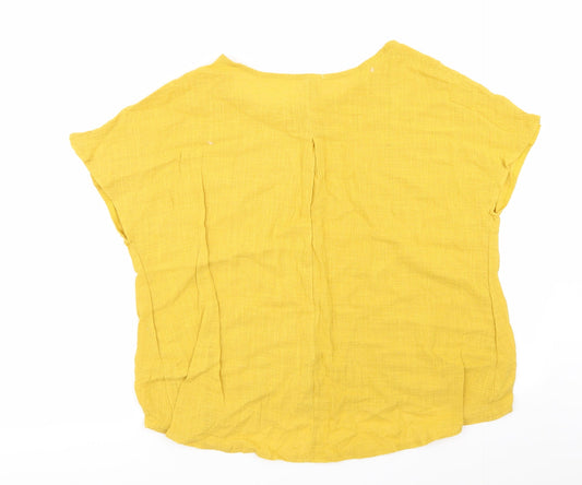 Preworn Womens Yellow Basic T-Shirt Size XL