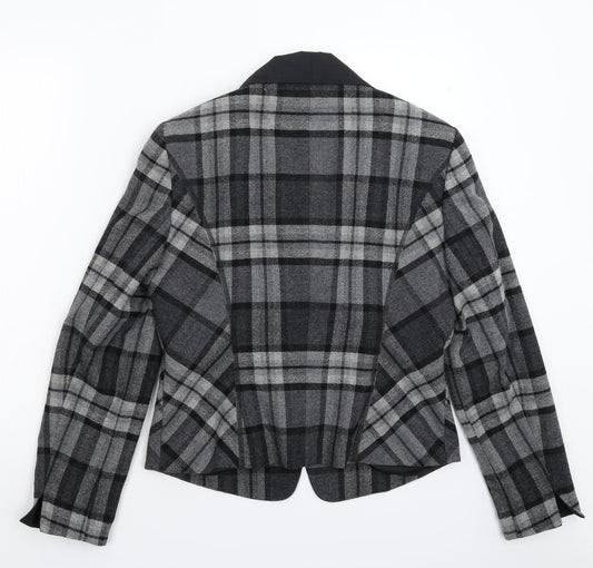 Gerry Weber Womens Grey Check Jacket Blazer Size 12
