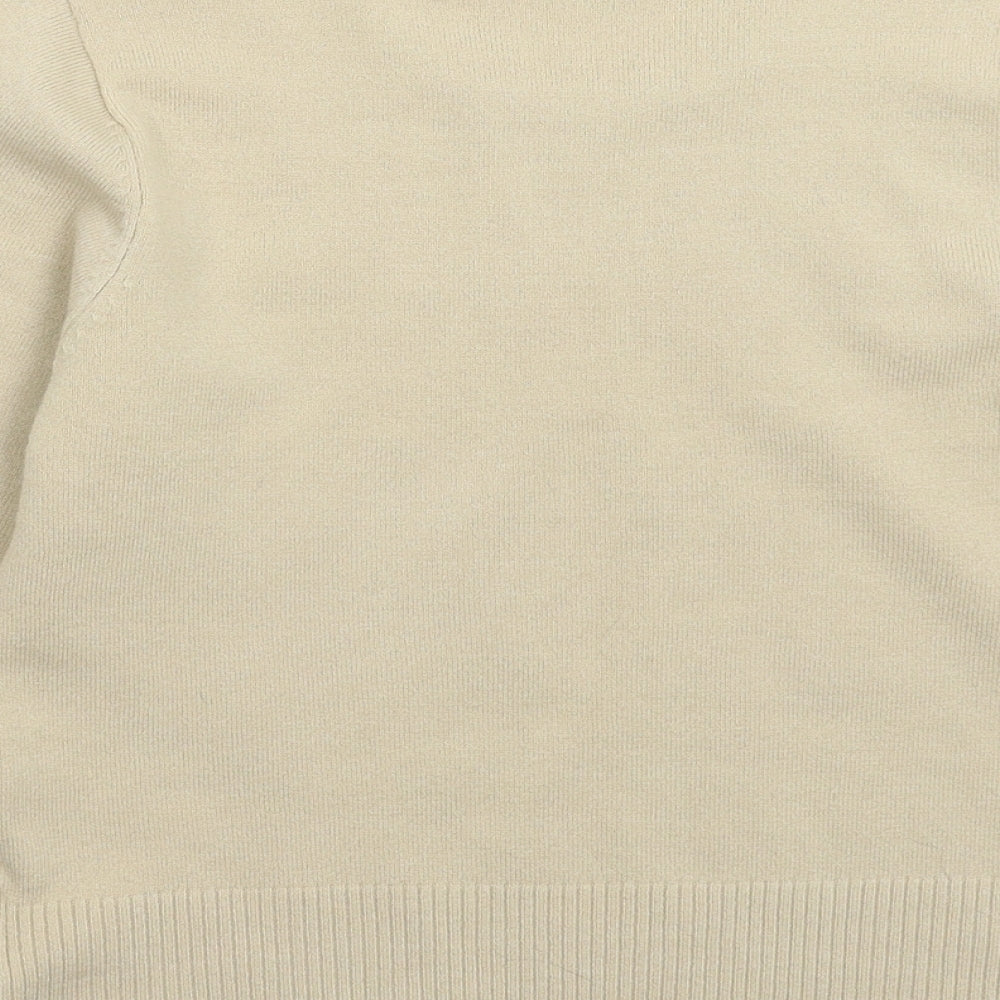 Filati Womens Beige Knit Pullover Jumper Size M