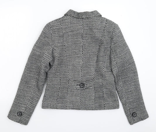 AMARANTO Womens Grey Jacket Blazer Size 12