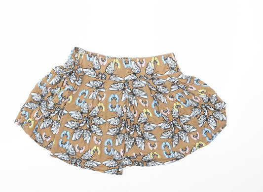 River Island Womens Multicoloured Animal Print Cut-Off Shorts Size 8 - Stretch waistband