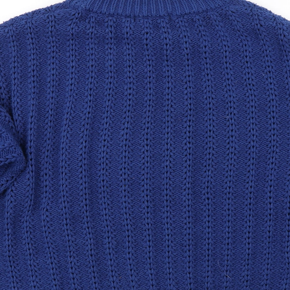 George Womens Blue Knit Pullover Jumper Size M