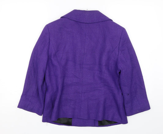 Precis Womens Purple Jacket Coat Size 12