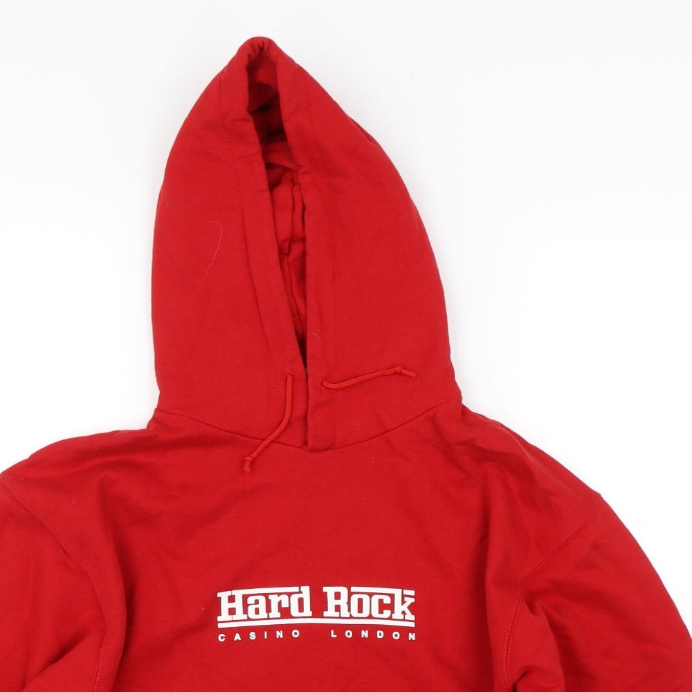 Hard Rock Womens Red Pullover Hoodie Size S
