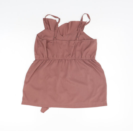 VERO MODA Womens Brown Basic Tank Size S