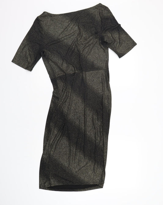M&Co Womens Gold A-Line Size 12