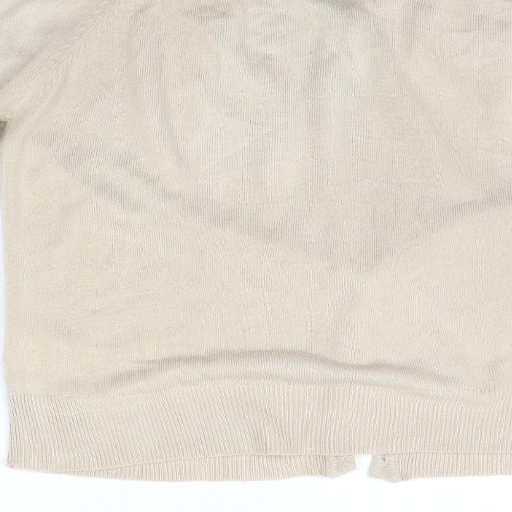Sarah Hamilton Womens Beige Cardigan Jumper Size M