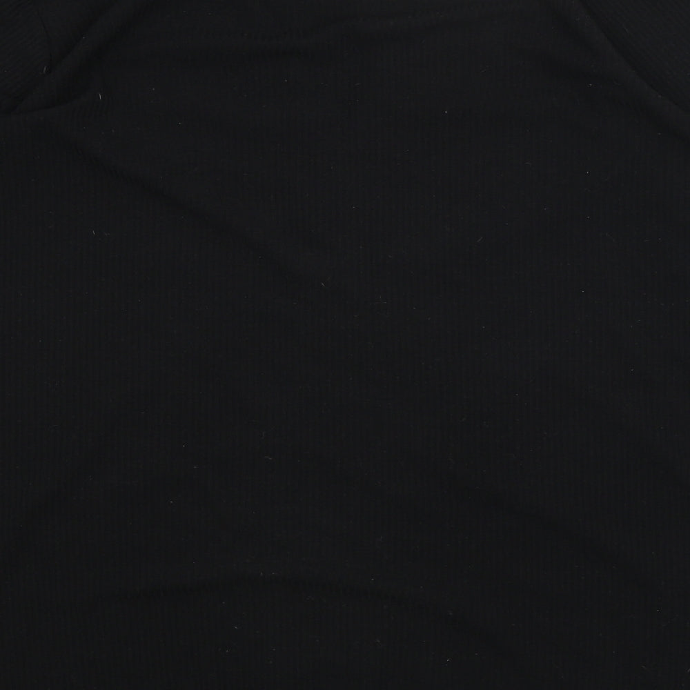 Boohoo Womens Black Wrap Jumper Size 16
