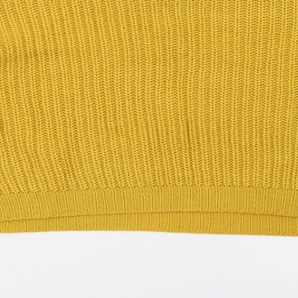 Missguided Womens Yellow Pullover Jumper Size M