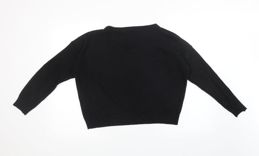 Brave Soul Womens Black Pullover Sweatshirt Size S