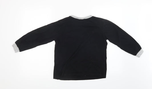 Preworn Boys Black Pullover Sweatshirt Size 7-8 Years