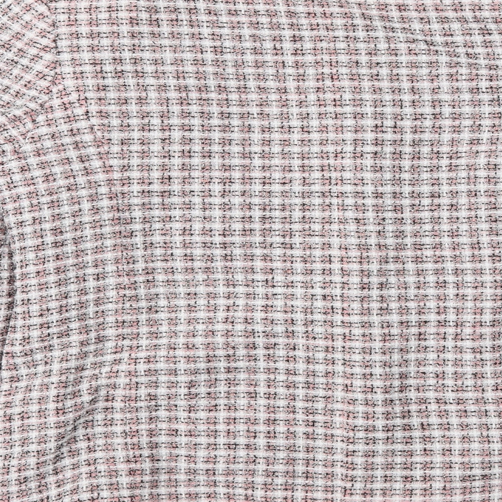 Anthology Womens Pink Check  Overcoat Coat Size 14