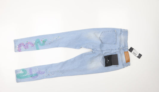 Good For Nothing Womens Blue Denim Skinny Jeans Size M L27.5 in