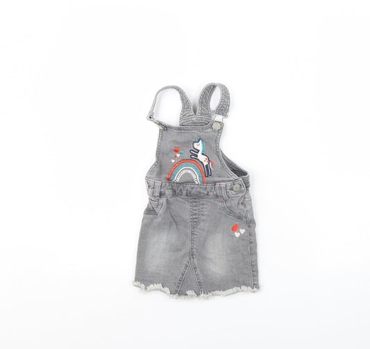 M&Co Girls Grey Denim Mini Size 2 Years - Rainbow