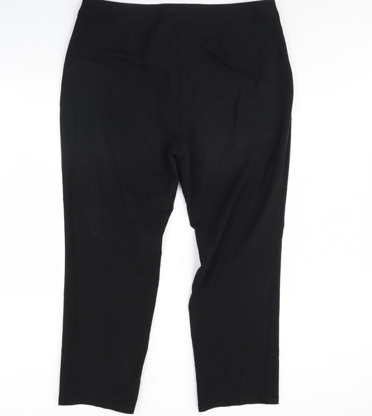 M&S Womens Black Dress Pants Trousers Size 40 in L31 in