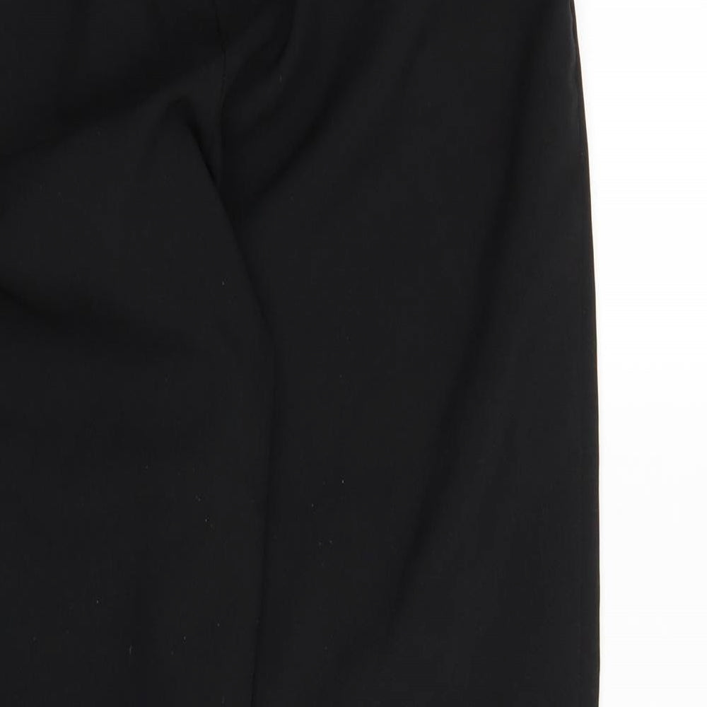 Preworn Womens Black Trousers Size 10 L25 in