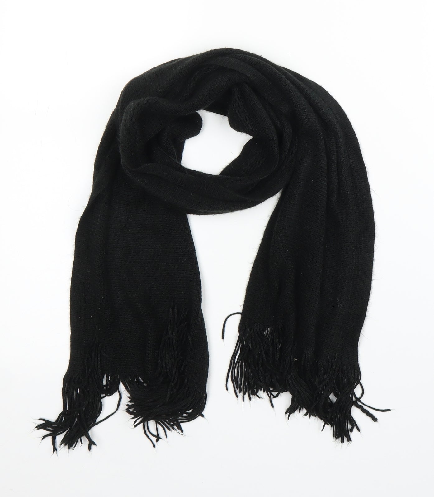 Preworn Unisex Black Scarf