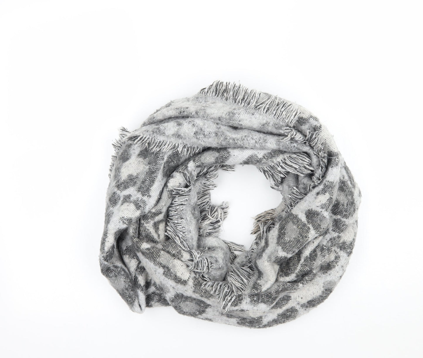 Preworn Womens Grey Animal Print Scarf