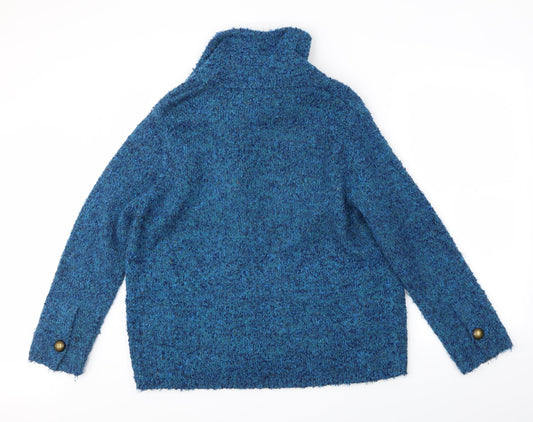 CasualComfort Womens Blue Overcoat Coat Size 16