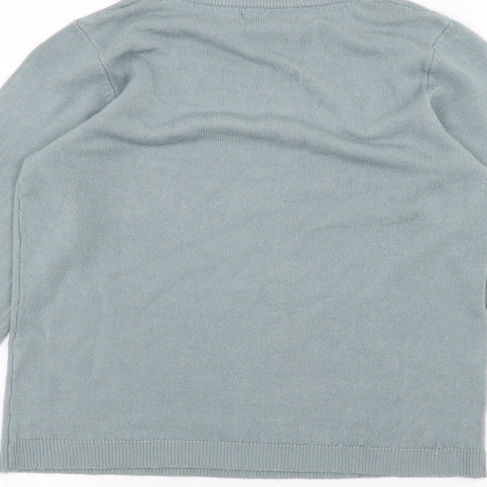 Mia Moda Womens Green Pullover Jumper Size S