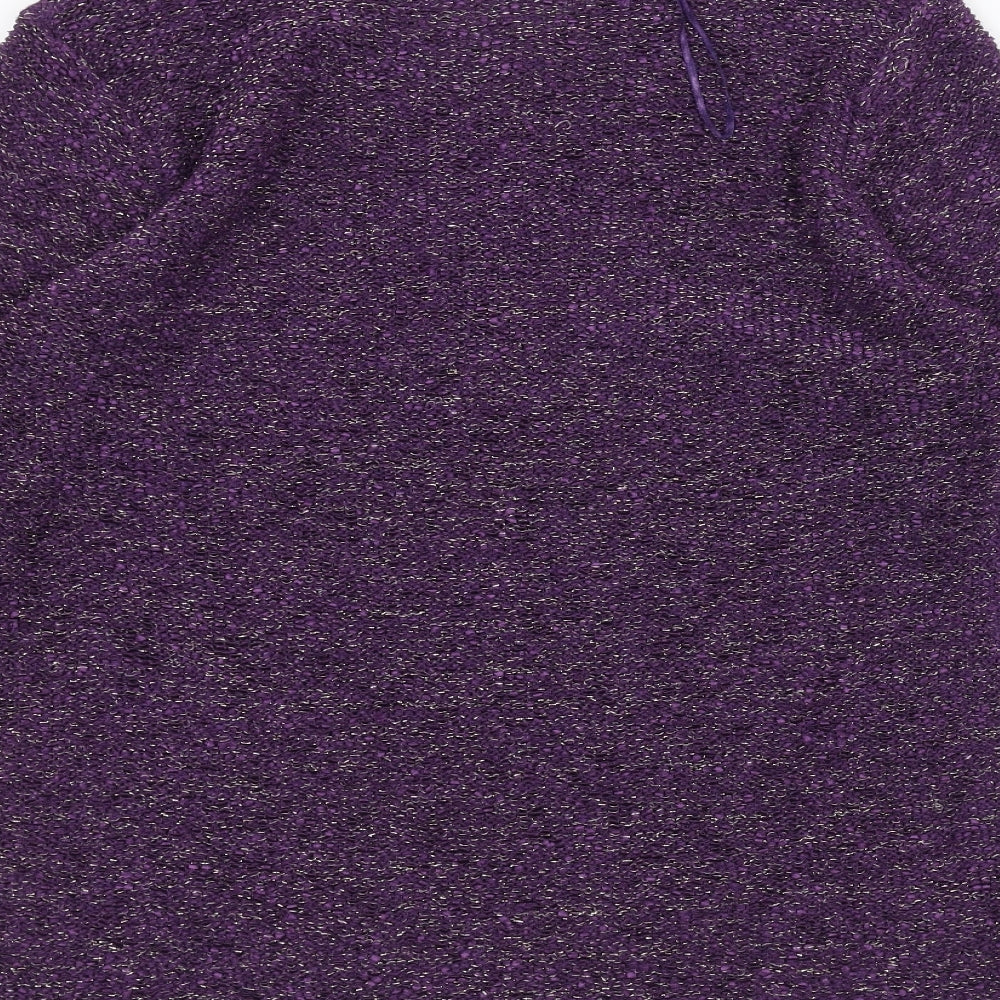 BM Womens Purple Pullover Jumper Size M