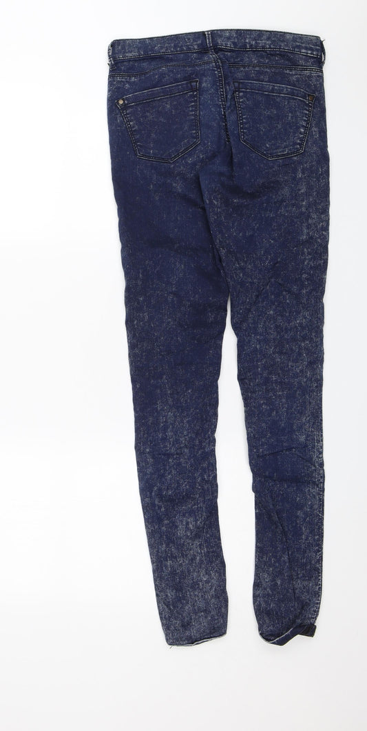 Topshop Womens Blue Skinny Jeans Size 28 in L30 in