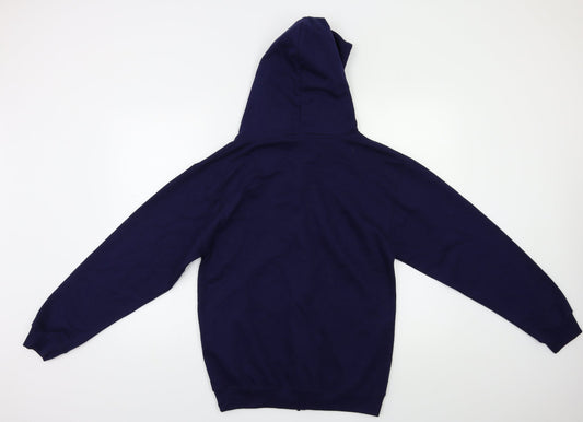 Just Hoods Womens Blue Full Zip Hoodie Size S