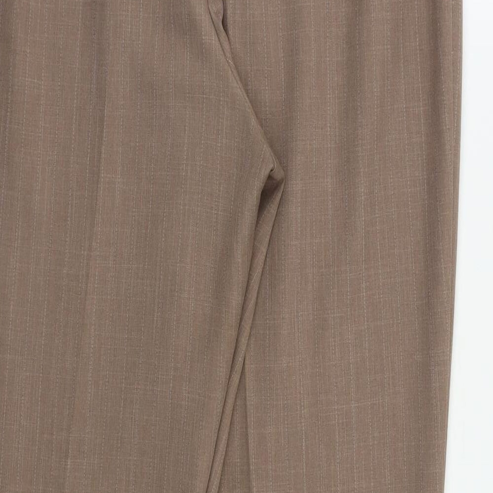 BHS Womens Beige Striped Trousers Size 20 L27 in