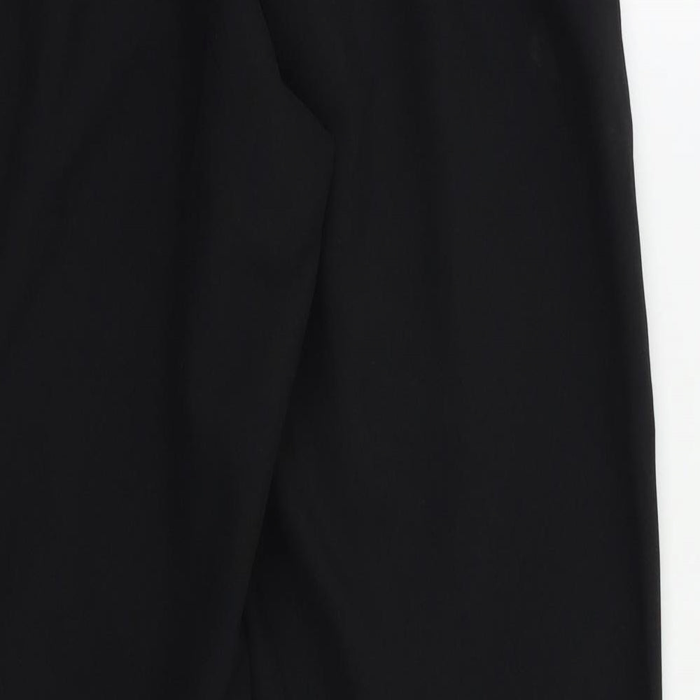 Preworn Womens Black Trousers Size 12 L27 in