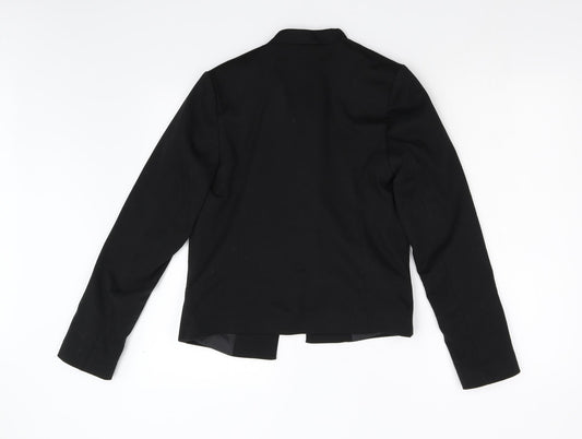 Miss Selfridges Womens Black Ramie Jacket Blazer Size 6