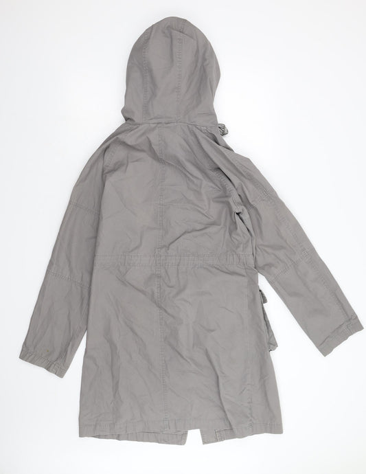Golddigga Womens Grey Overcoat Coat Size M