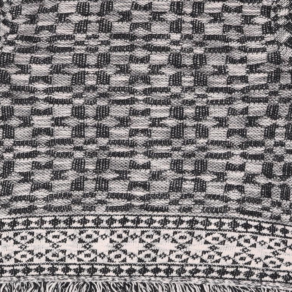 M&Co Womens Black Geometric Pullover Jumper Size 14
