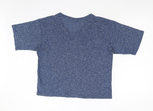 Topshop Womens Blue Basic T-Shirt Size 8