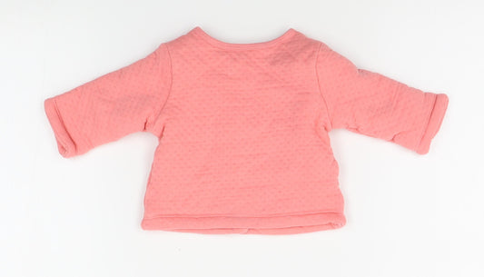 Preworn Girls Pink Jacket Size 3-6 Months