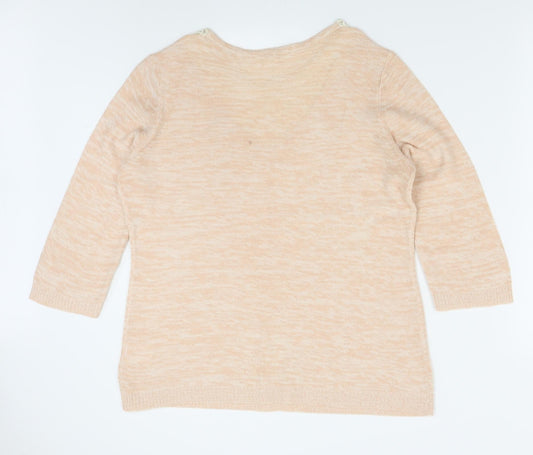 AproductZ Womens Beige Pullover Jumper Size 16