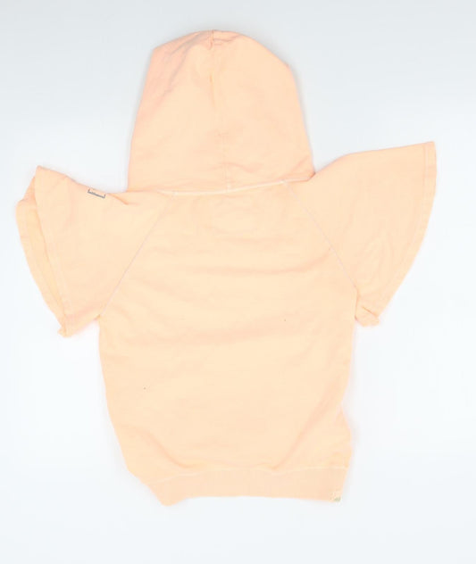 River Island Womens Orange Pullover Hoodie Size 8