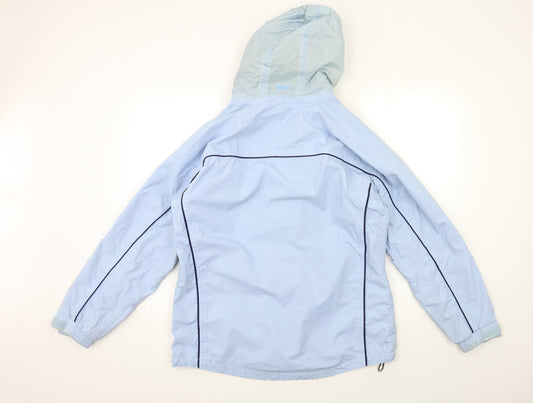 Crane Womens Blue Rain Coat Coat Size M