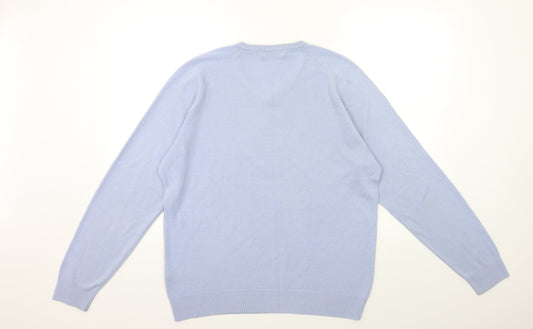 Marks and Spencer Mens Blue Knit Pullover Jumper Size M