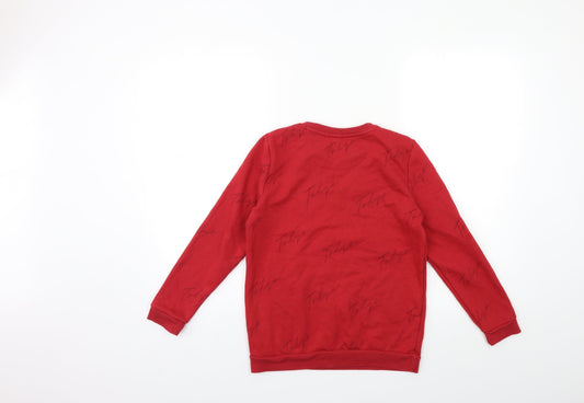 Primark Boys Red Pullover Sweatshirt Size 10 Years