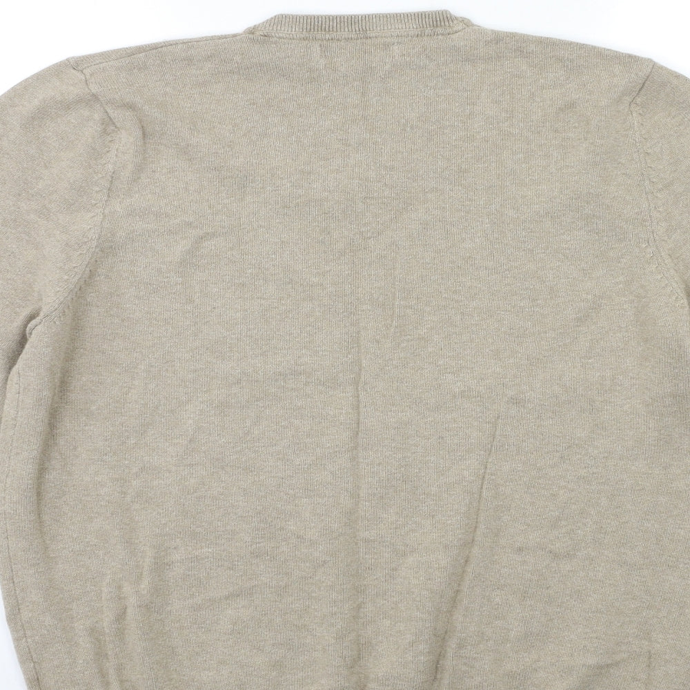 Marks and Spencer Mens Beige Knit Pullover Jumper Size L