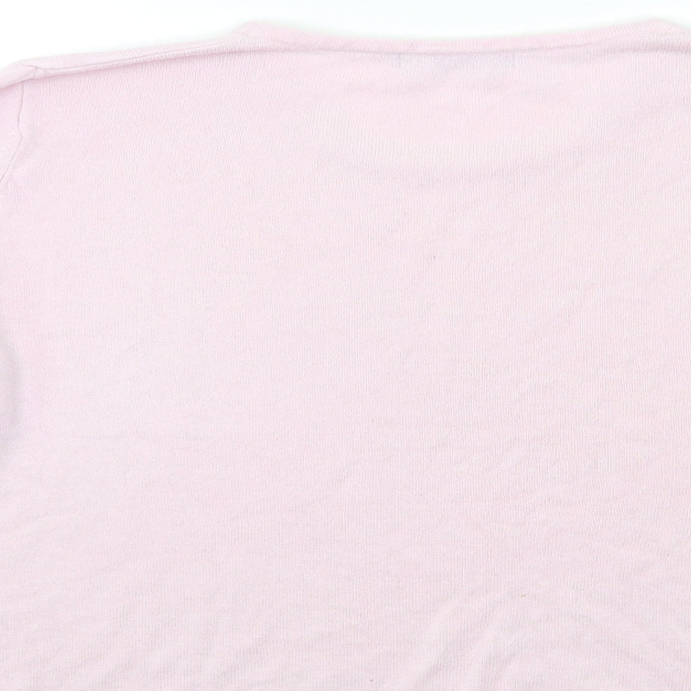 Bonmarché Womens Pink Knit Pullover Jumper Size L