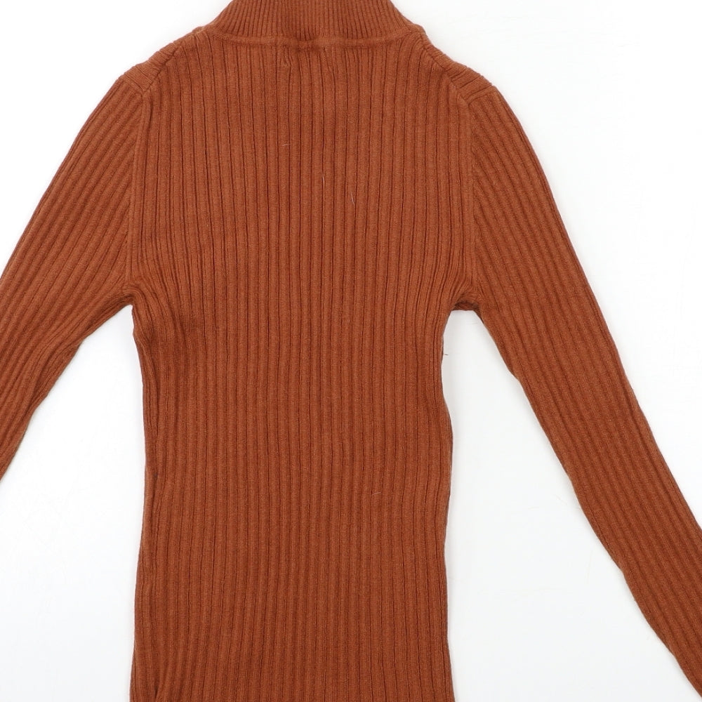 Primark Womens Brown Knit Pullover Jumper Size 12