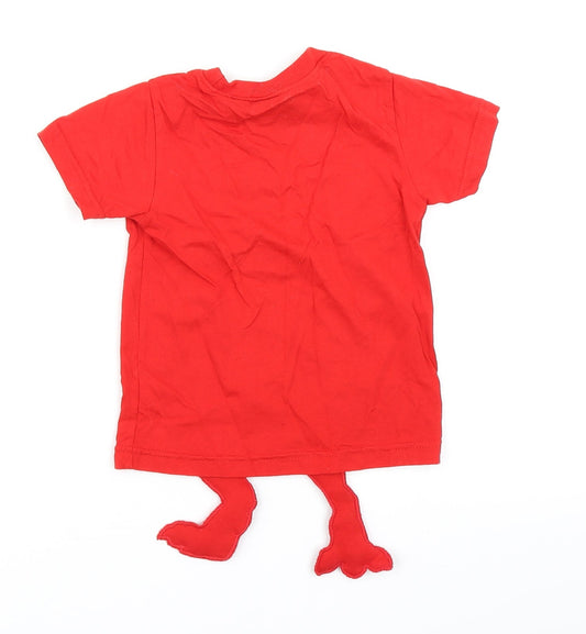 Jurassic World Boys Red Basic T-Shirt Size 12 Months - Dinosaurs