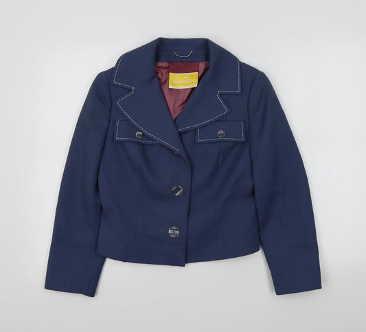 Berkertex Womens Blue Colourblock Jacket Blazer Size M