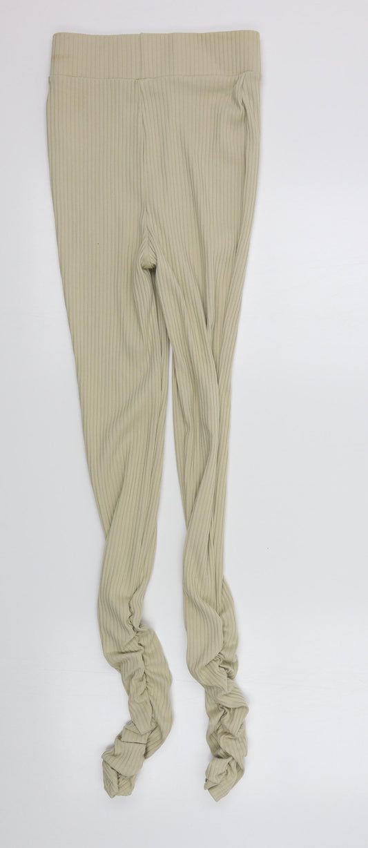 plouise Womens Beige Colourblock Jegging Leggings Size S L31 in